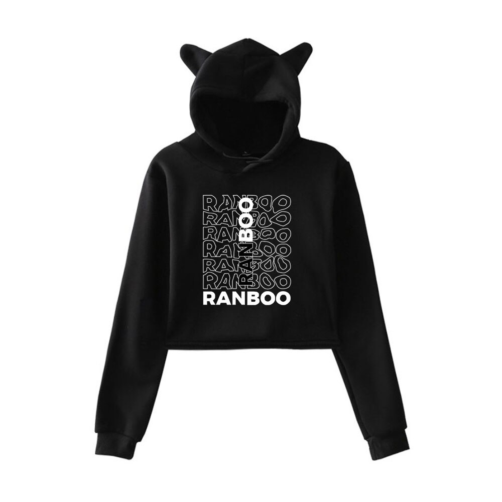Dream Ranboo Merch Hoodies Sweatshirts for Girls Cat Ear Crop Top Ranboo Merch Hoodie Youth Streetwear 1 - Ranboo Store