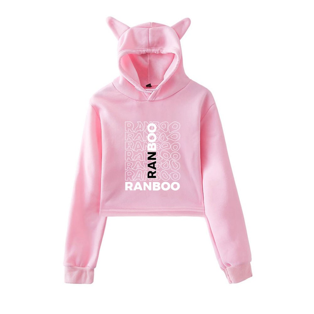 Dream Ranboo Merch Hoodies Sweatshirts for Girls Cat Ear Crop Top Ranboo Merch Hoodie Youth Streetwear 4 - Ranboo Store
